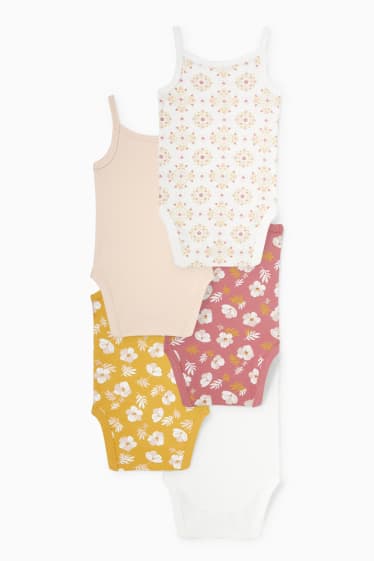 Bébés filles - Lot de 5 - bodys pour bébé - blanc crème