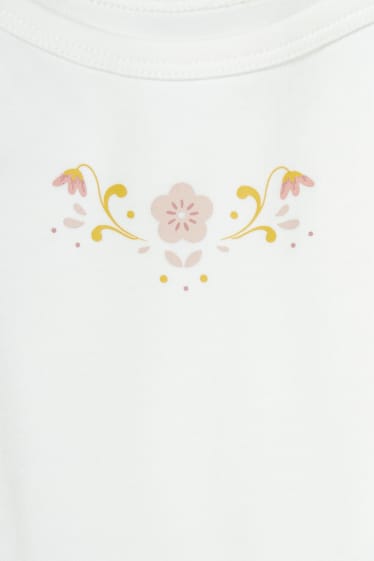 Bébés filles - Lot de 5 - bodys pour bébé - blanc crème