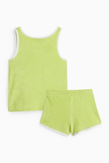 Nena - Conjunt - top i pantalons curts de ris - 2 peces - verd clar