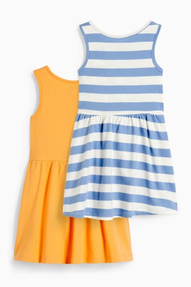 Kinderen: meisjes - Set van 2 - jurk - blauw