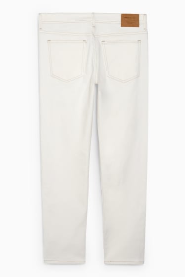 Heren - Tapered jeans - met hennepvezels - crème wit