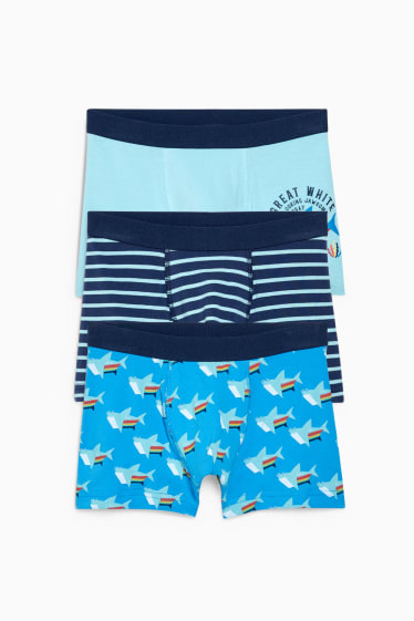 Enfants garçons - Lot de 3 - caleçons - turquoise clair