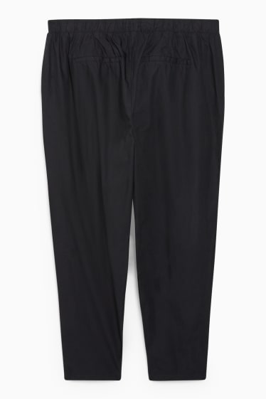 Women - Trousers - mid-rise waist - tapered fit - black