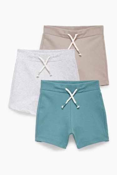 Bébés garçons - Lot de 3 - shorts en molleton pour bébé - turquoise clair