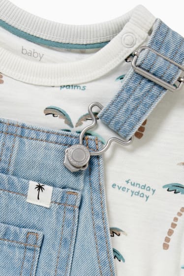 Babys - Baby-Outfit - 2 teilig - helljeansblau