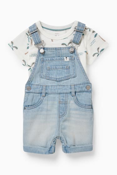 Babys - Baby-Outfit - 2 teilig - helljeansblau