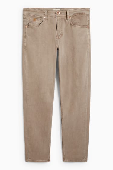 Heren - Tapered jeans - met hennepvezels - licht beige