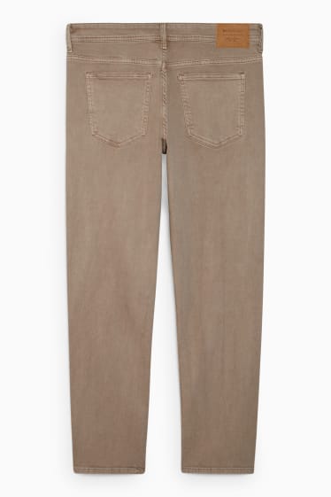 Hombre - Tapered jeans - con fibras de cáñamo - beige claro