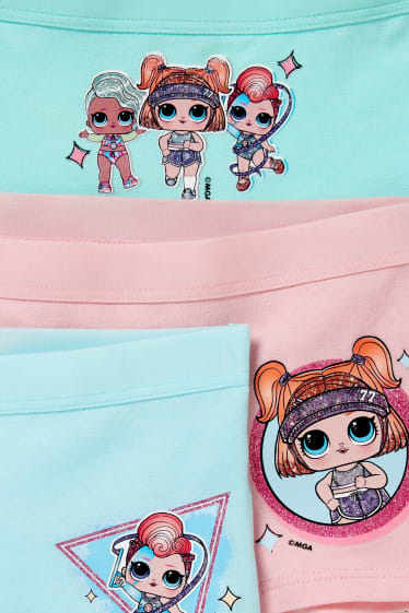 Children - Multipack of 3 - L.O.L. Surprise - shorts - mint green