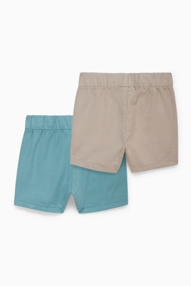 Bébés - Lot de 2 - shorts bébé - bleu