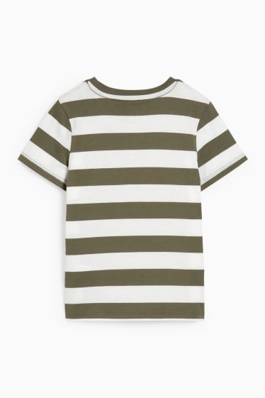 Children - Short sleeve T-shirt - striped - green