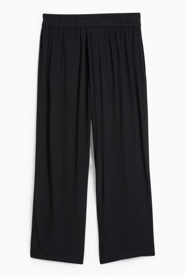 Mujer - Pantalón de tela - high waist - palazzo - negro