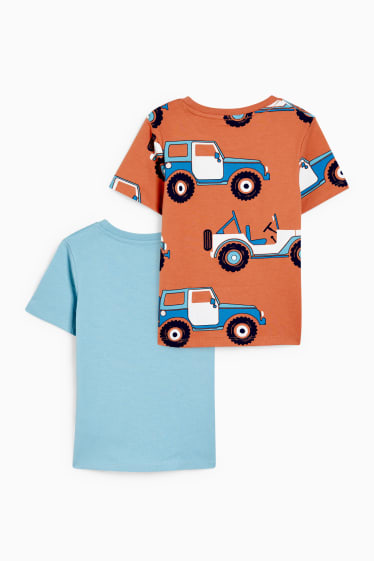 Kinder - Multipack 2er - Kurzarmshirt - blau