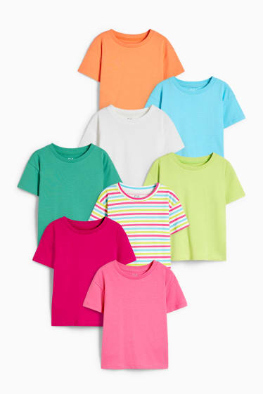 Enfants - Lot de 8 - T-shirts - rose