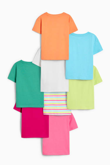 Enfants filles - Lot de 8 - T-shirts - rose