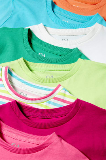 Enfants filles - Lot de 8 - T-shirts - rose