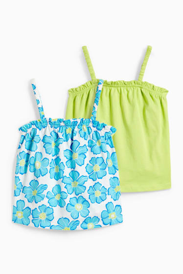 Enfants filles - Lot de 2 - tops - vert clair