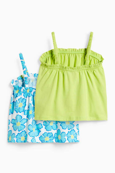 Enfants filles - Lot de 2 - tops - vert clair