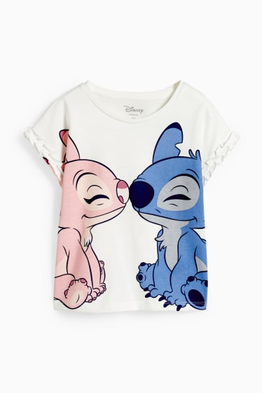 Children Girls - Lilo & Stitch - short sleeve T-shirt - white