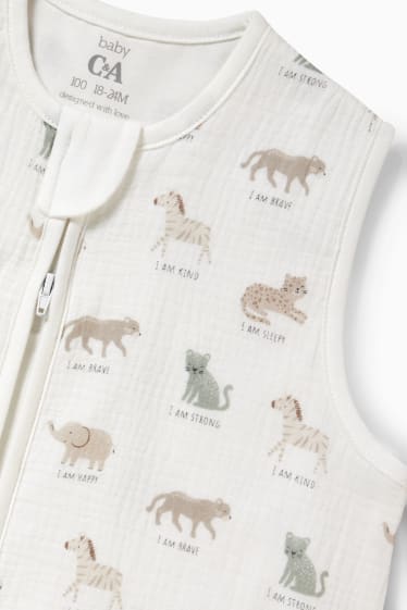 Unisex - Baby-Schlafsack - 18-36 Monate - cremeweiß
