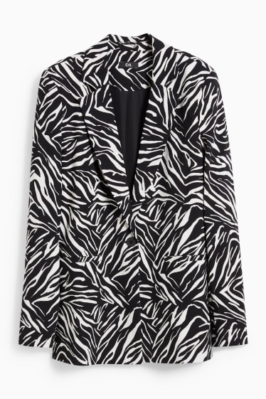 Femmes - Blazer - relaxed fit - à motif - noir / blanc