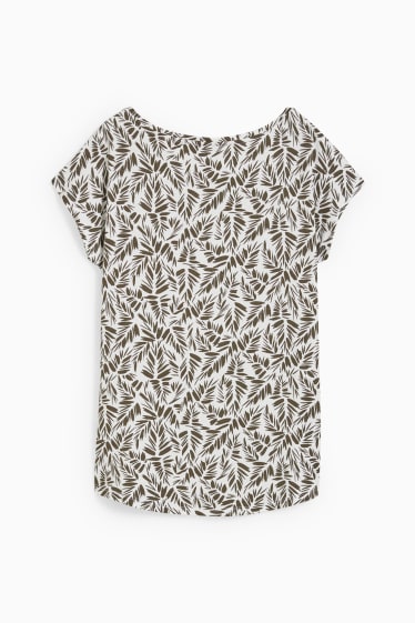 Donna - T-shirt basic - bianco / verde