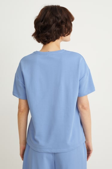 Dames - Basic-T-shirt - lichtblauw
