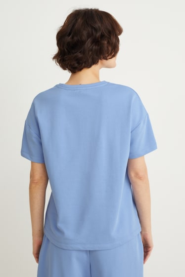 Damen - Basic-T-Shirt - hellblau