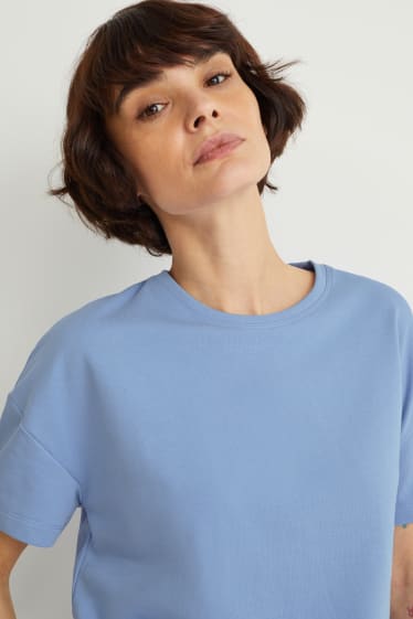 Damen - Basic-T-Shirt - hellblau