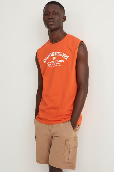 Heren - Tanktop - oranje