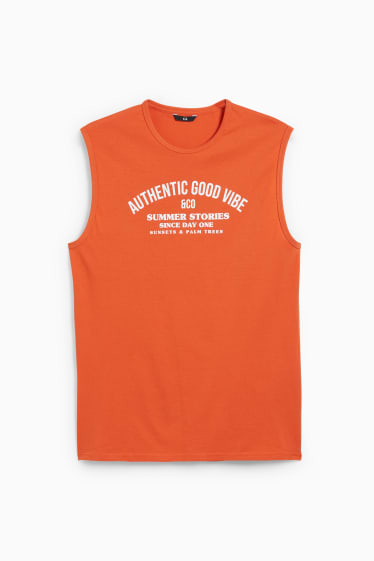 Heren - Tanktop - oranje