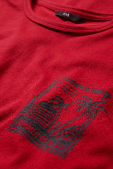 Heren - Tanktop - donkerrood