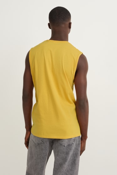 Hombre - Camiseta sin mangas - amarillo