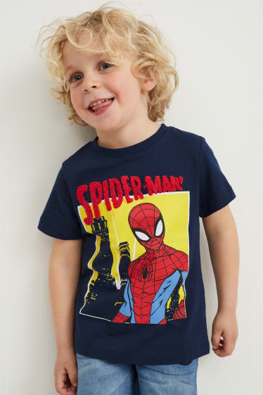 Kinderen - Spider-Man - T-shirt - donkerblauw