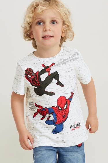 Kinder - Spider-Man - Kurzarmshirt - hellgrau-melange