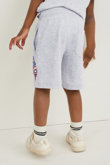 Niños - Marvel - shorts deportivos - gris claro jaspeado