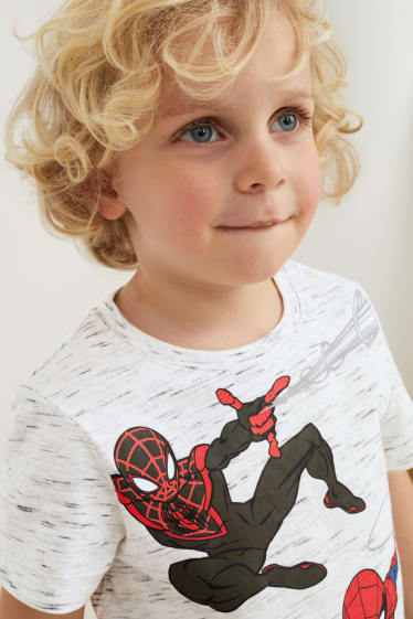 Kinder - Spider-Man - Kurzarmshirt - hellgrau-melange