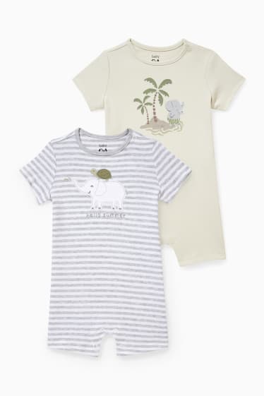 Babys - Set van 2 - baby-pyjama - mintgroen