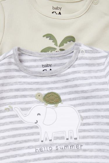 Babys - Set van 2 - baby-pyjama - mintgroen