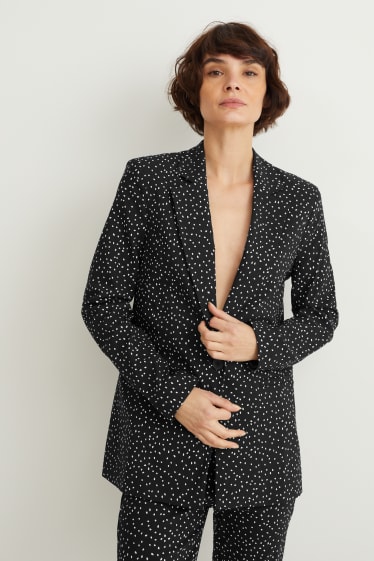 Femmes - Blazer - relaxed fit - à motif - noir