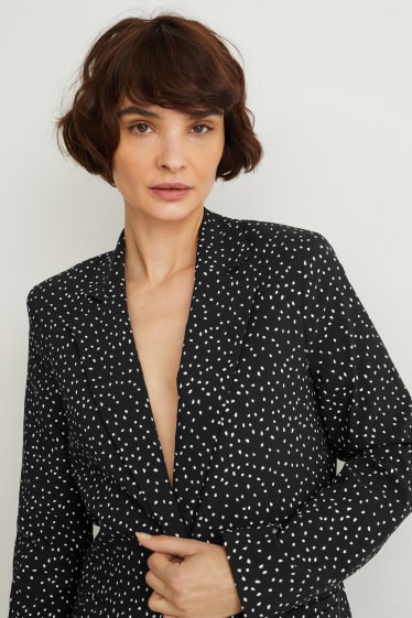 Femmes - Blazer - relaxed fit - à motif - noir