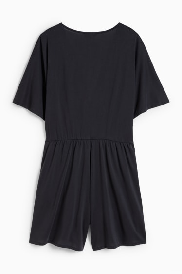 Dames - Korte jumpsuit - donkergrijs