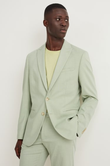 Pánské - Oblekové sako - slim fit - mátově zelená