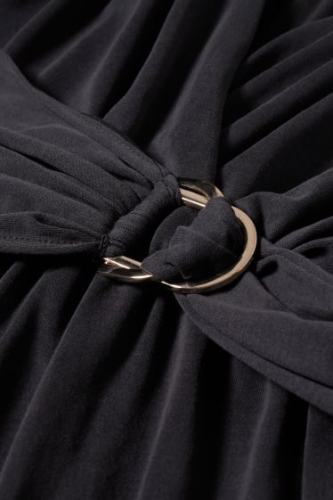 Dames - Korte jumpsuit - donkergrijs