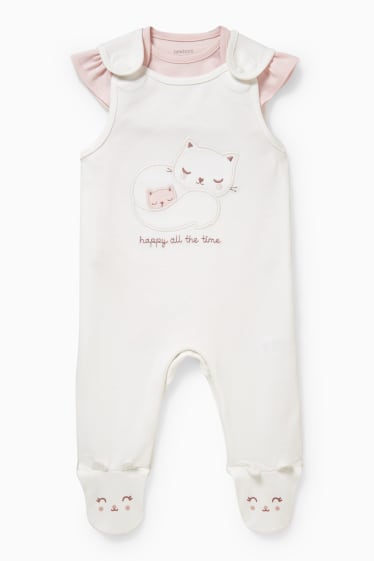 Bébés filles - Ensemble avec grenouillère - 2 pièces - blanc