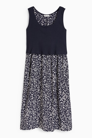 Damen - Still-Kleid - 2-in-1-Look - dunkelblau