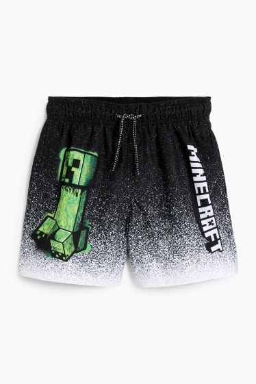 Kinder Jungen - Minecraft - Badeshorts - schwarz