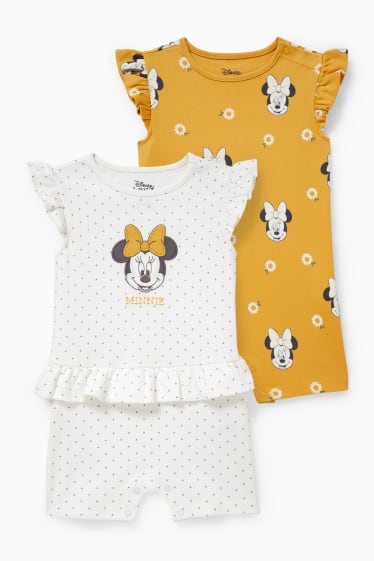 Neonate - Confezione da 2 - Minnie - pigiama neonate - bianco / giallo