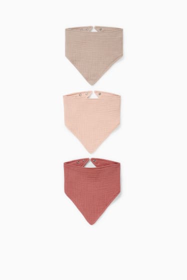 Neonate - Confezione da 3 - bavetta per neonati - rosa scuro
