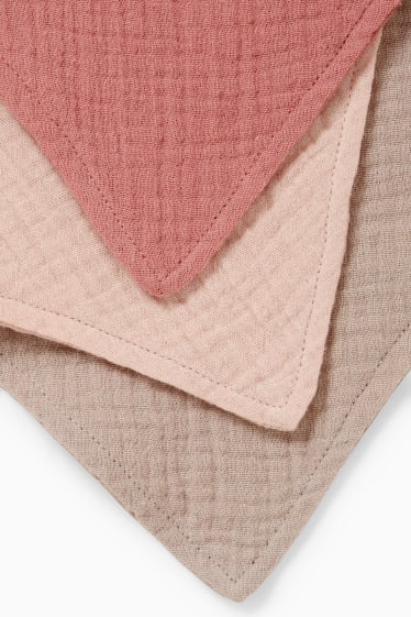 Neonate - Confezione da 3 - bavetta per neonati - rosa scuro